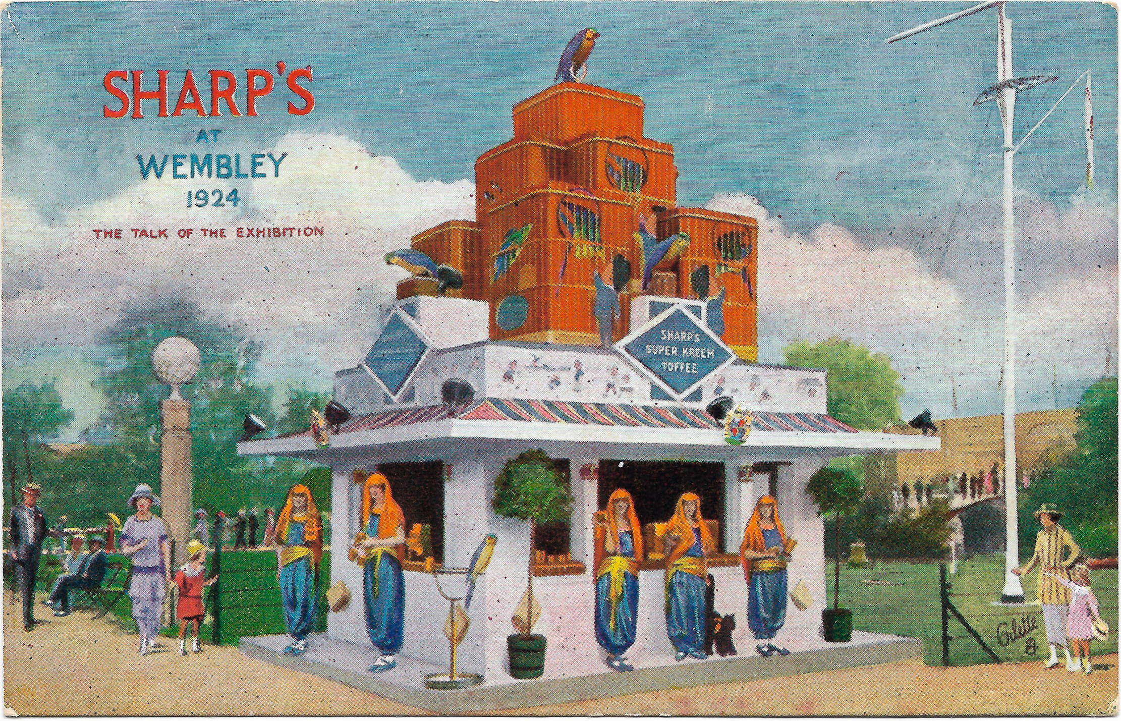 Fig 1: Advertising kiosks, such as this one designed by Joseph Emberton, were built of concrete breeze blocks.