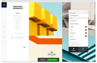 Adobe Portfolio is fully integrated into Behance and the Creative Cloud