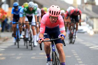 EF Education First's Simon Clarke on the attack during stage 8 of the 2019 Tour of Britain