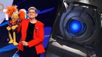 Karen Prell speaks onstage during the 2022 Children's & Family Emmys at Wilshire Ebell Theatre on December 11, 2022 in Los Angeles, California; Wheatley from Portal 2
