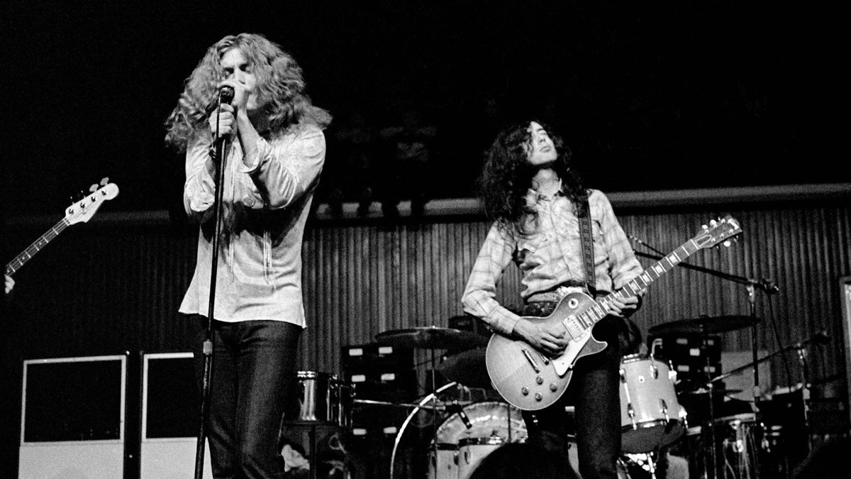 Robert Plant and Jimmy Page performing live in 1970