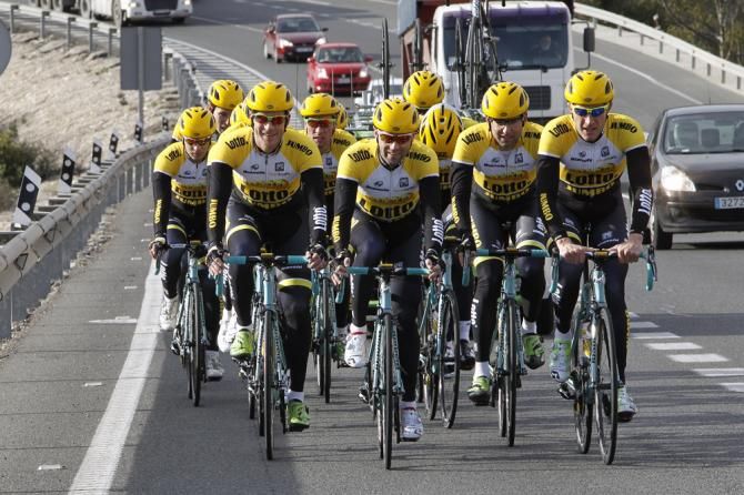 Team LottoNL-Jumbo training in Spain