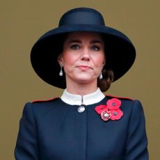 Kate, Princess of Wales, wears three poppies for Remembrance Day