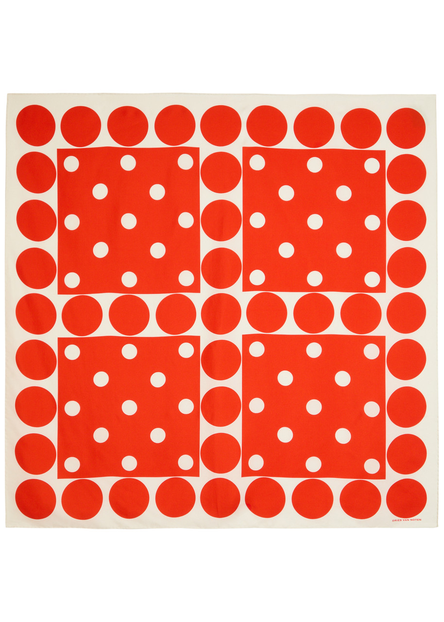 Patterned Silk Scarf