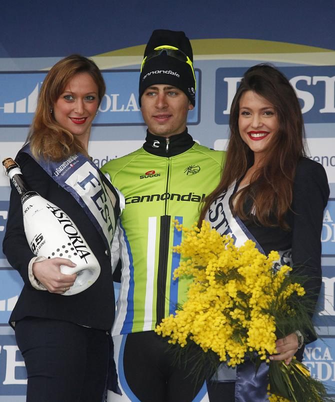 Peter Sagan enjoys his podium time