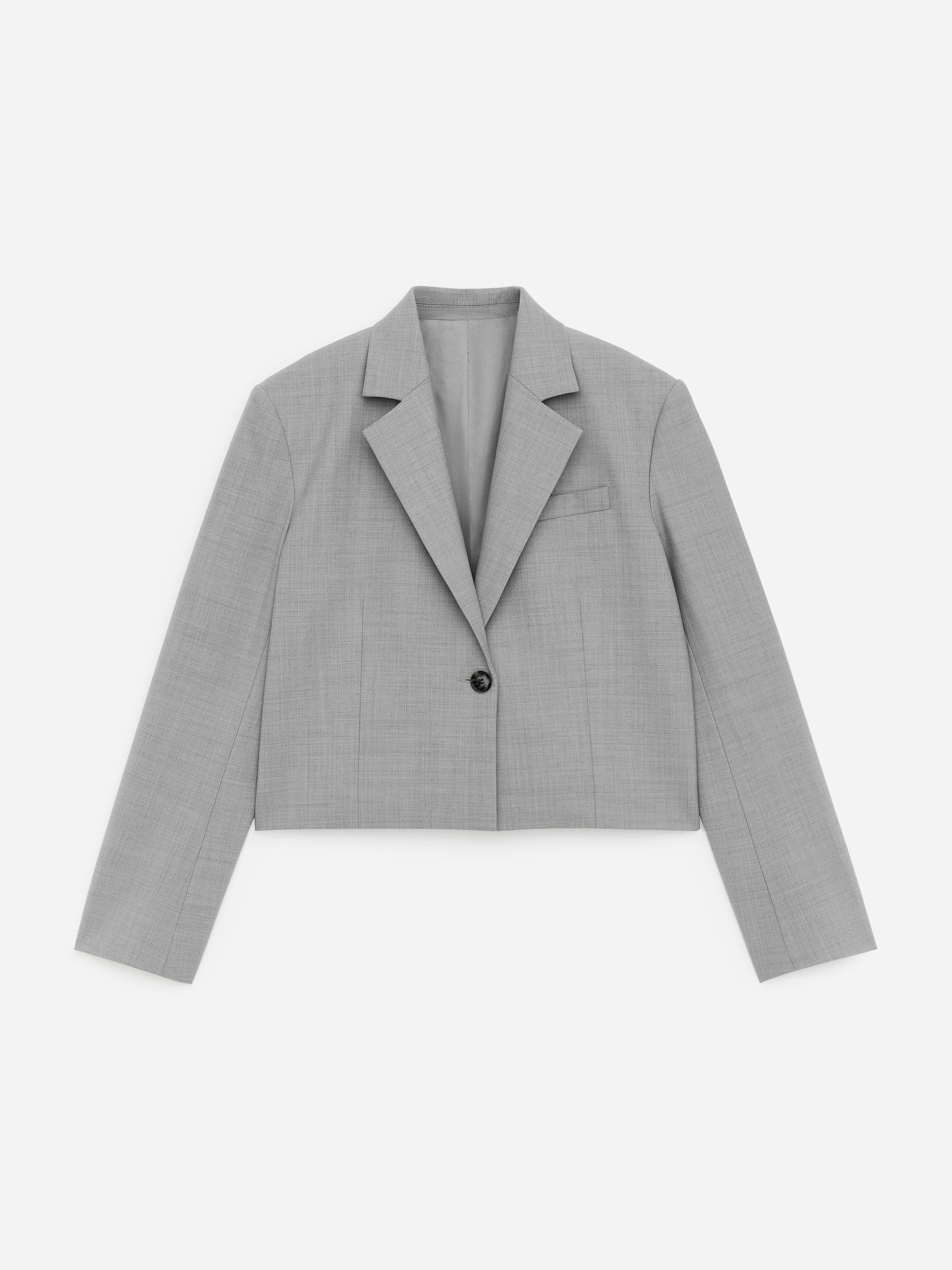 Cropped Blazer &amp;ndash; Grey &amp;ndash; Women &amp;ndash; Arket Gb