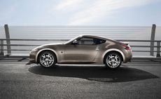 The 370Z's profile emphasises the rear wheels