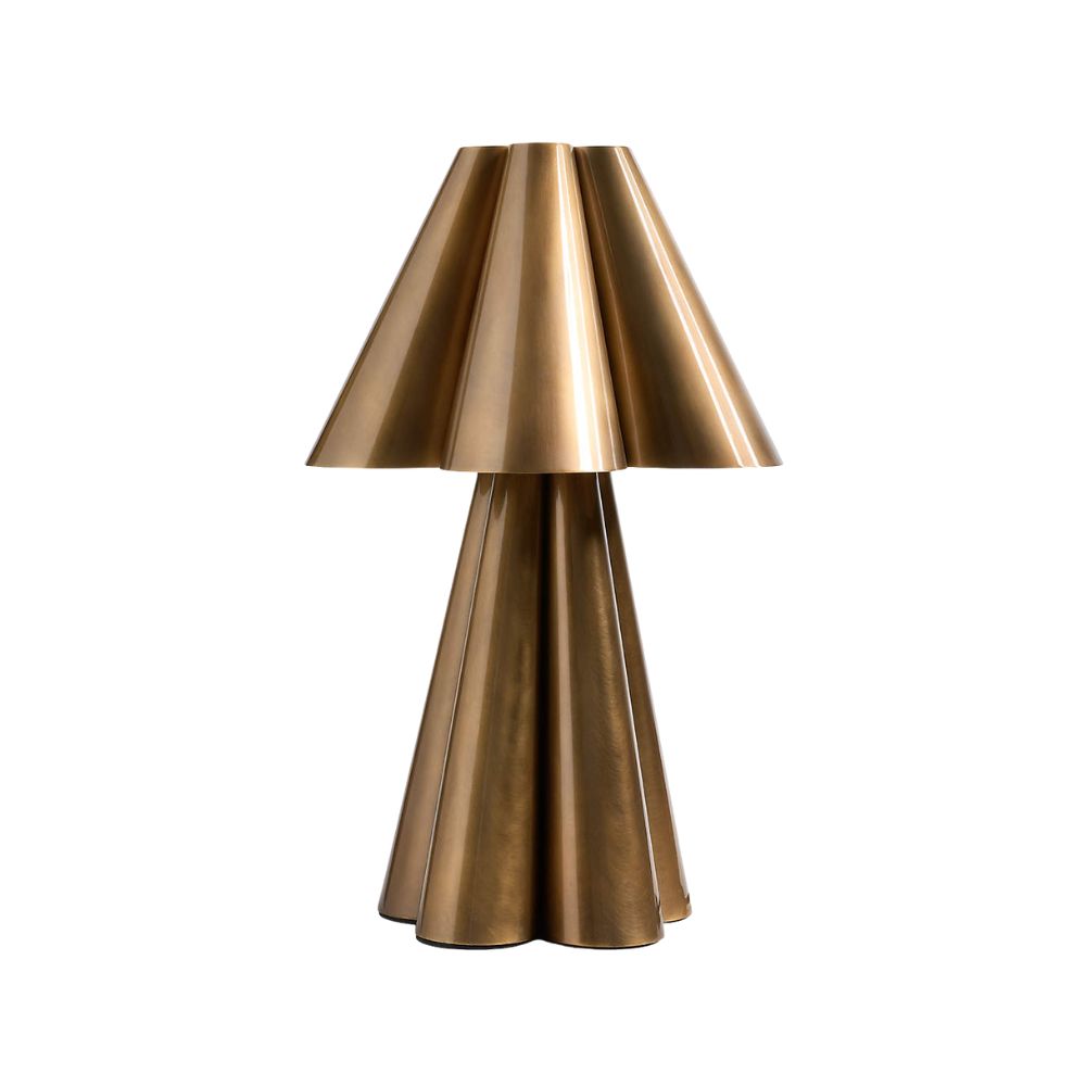 Amorata Brass Table Lamp with Brass Shade