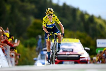 Annemiek van Vleuten winning the Tour de France Femmes 2023