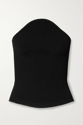 Jericho Strapless Ribbed-Knit Top