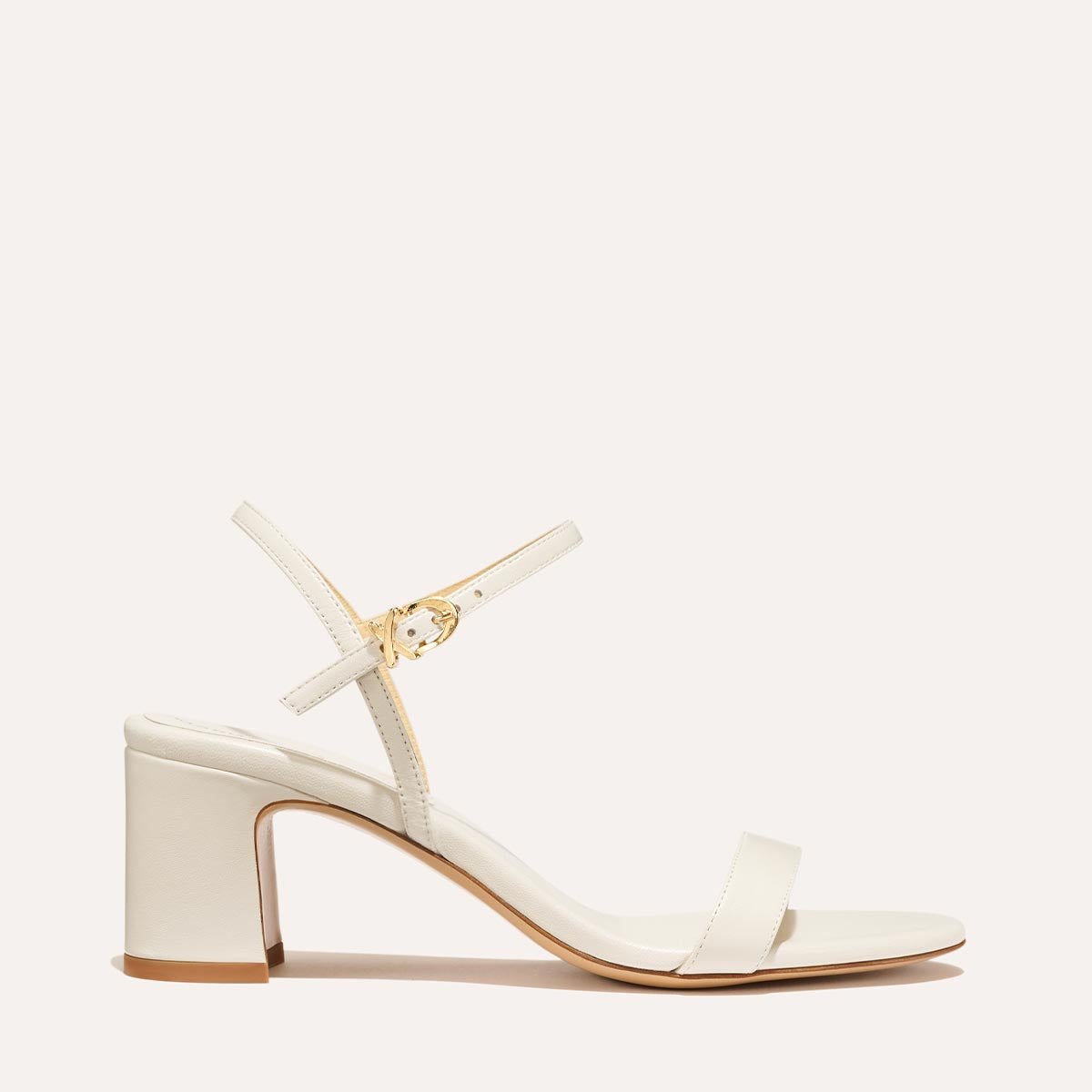 The Cleo Sandal - Ivory Nappa