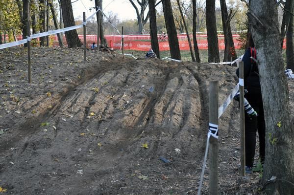 Riders face a second, shorter sand section later in the lap.