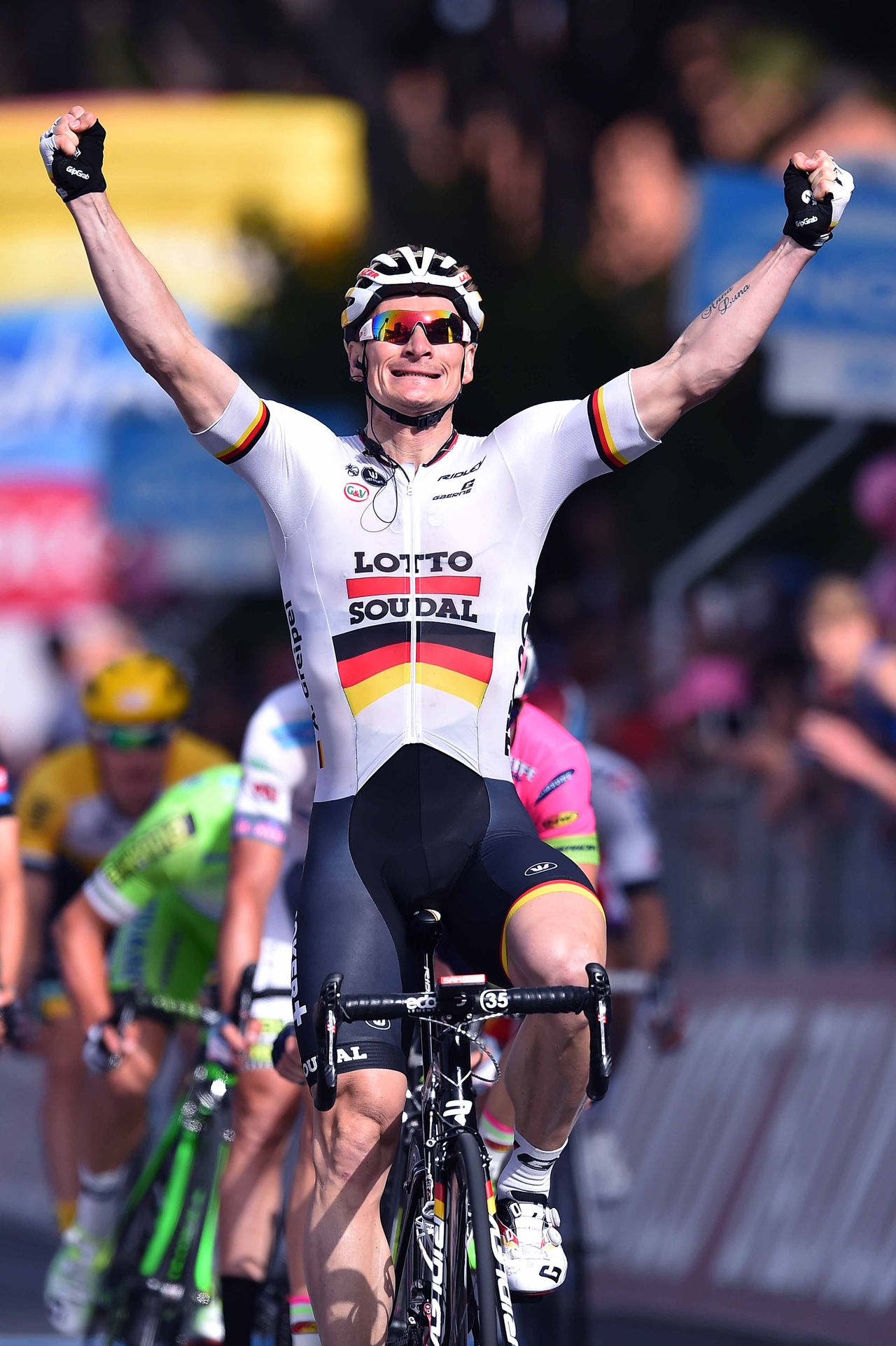 Andr&eacute; Greipel pumped with his stage win