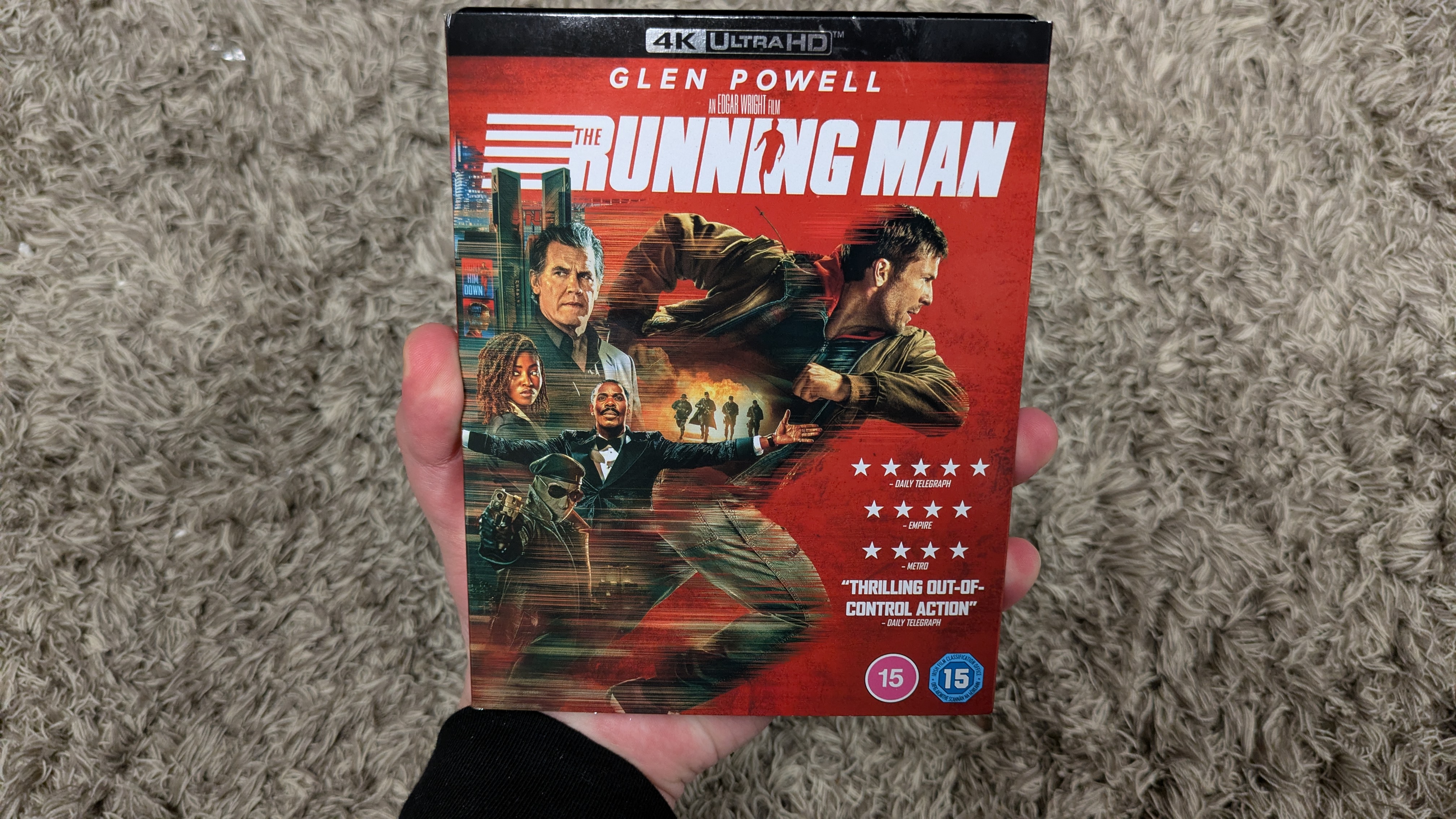 The Running Man (2025) 4K Blu-ray case 