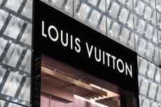 A Louis Vuitton storefront. 