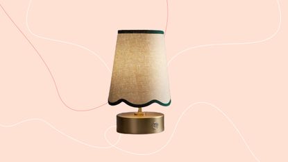 Next Home Clarke and Clarke Brass Isla Touch Lamp