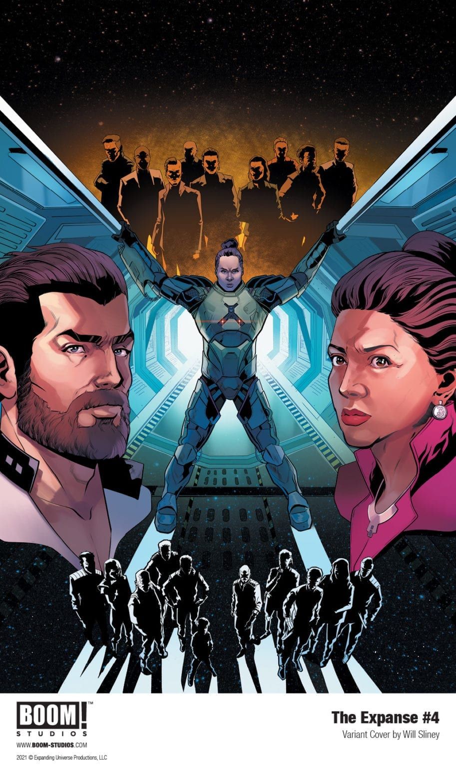 Bobbie Draper and Chrisjen Avasarala face a final threat in the climax for Boom! Studios' "The Expanse #4."