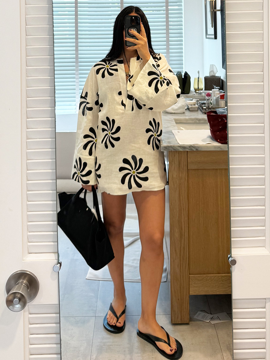 @nicoleakhtarzad mirror selfie in spring/summer ouftif