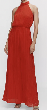 Mango Letia Halterneck Maxi Dress, Red, £89.99 | John Lewis