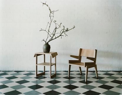 chair and table