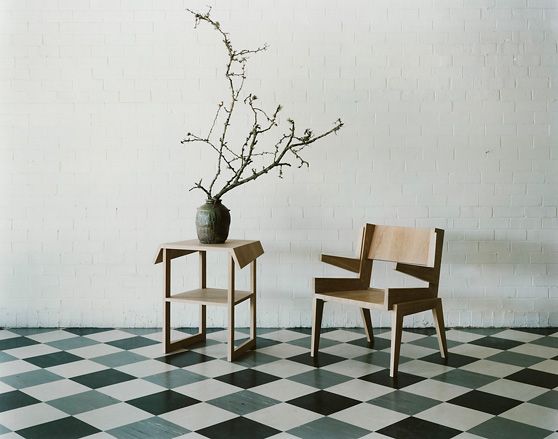 chair and table