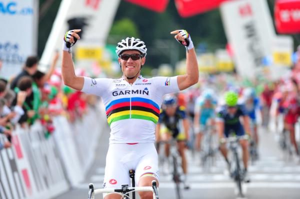 Hushovd timed his sprint to perfection