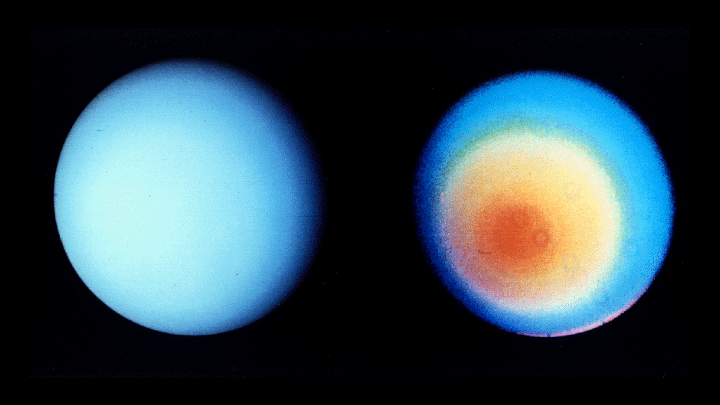 Una imagen de la Voyager 2 de Urano