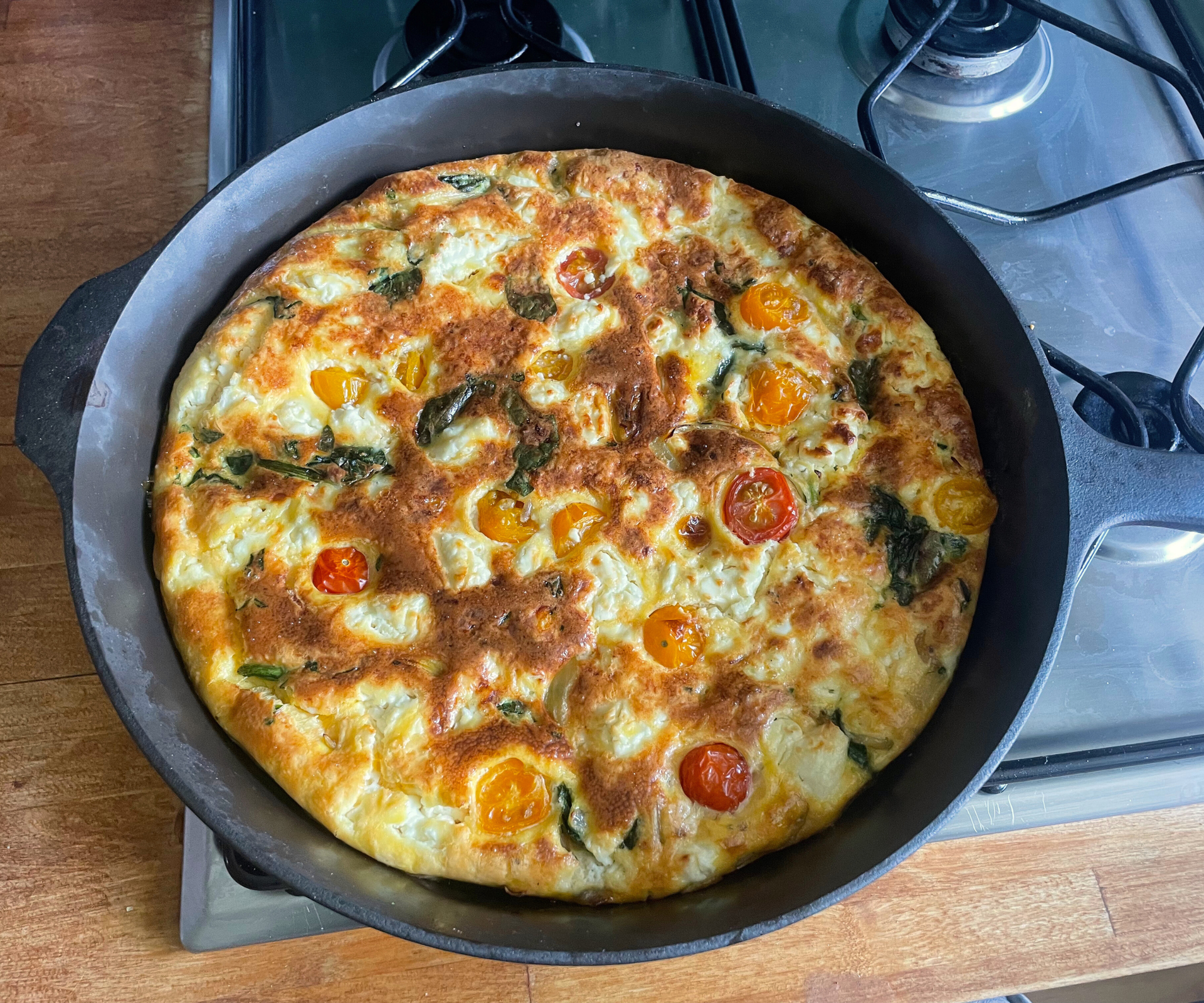 Field company skillet cooked frittata