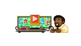 Google Doodle depicting a pixelated Jerry Lawson 