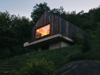 haus Turnberg is hidden in a forest by a lake