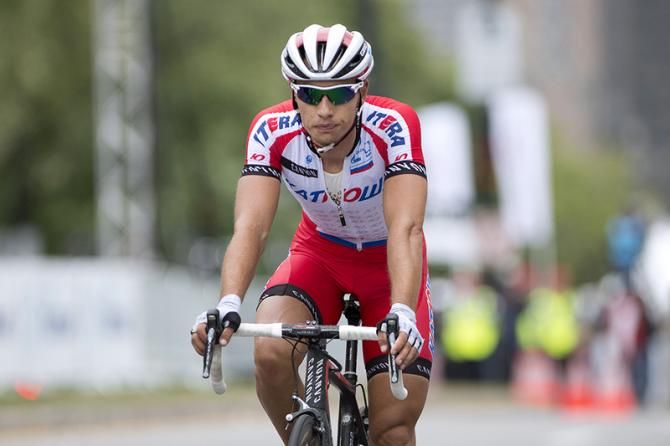 Simon Spilak (Katusha) crosses the line in 27th place