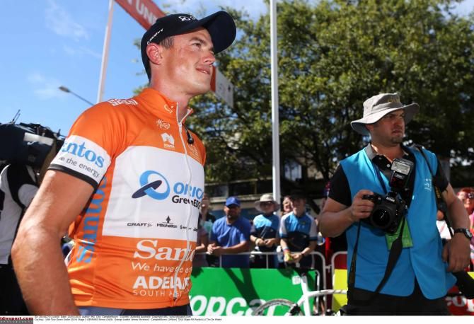 Simon Gerrans (Orica-GreenEdge) lost his ochre jersey to Cadel Evans.