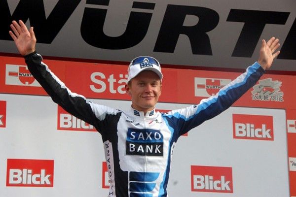 Matti Breschel after his stage win in the Tour de Suisse.
