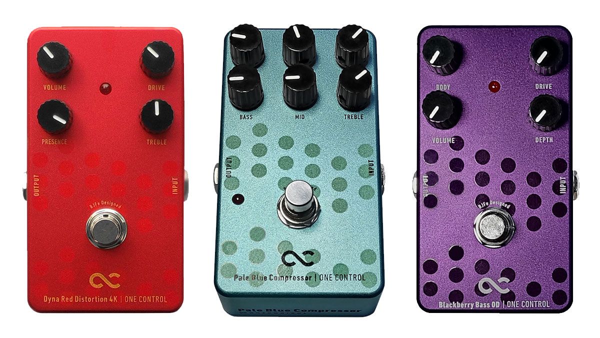 One Control launches Dyna Red Distortion 4K, Pale Blue Compressor and Blackberry Bass Overdrive