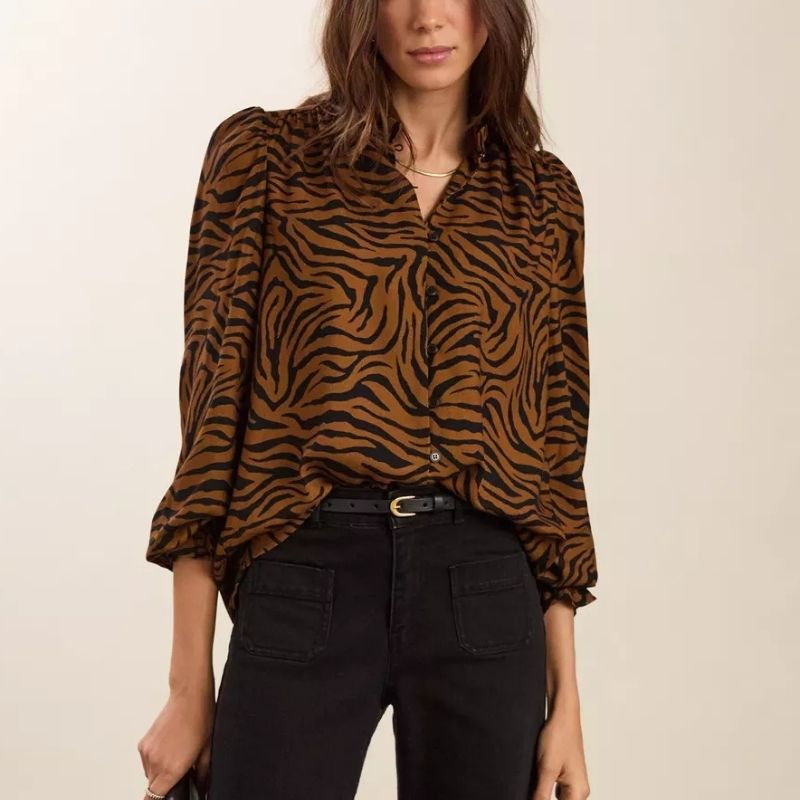 Baukjen, Sabrina Tiger Print Blouse