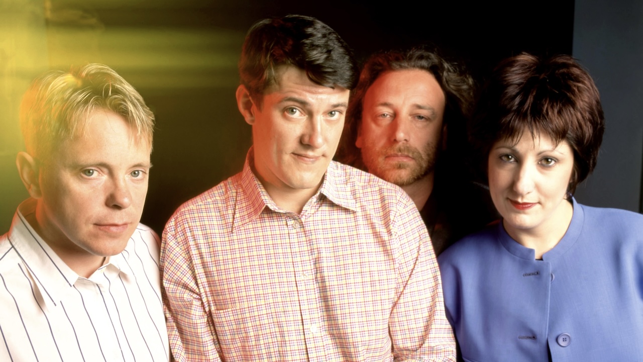 Bernard Sumner, Stephen Morris, Peter Hook andGillian Gilbert, of New Order