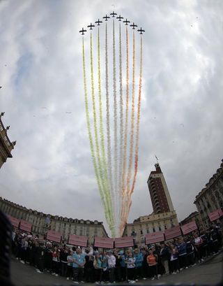 The Italian colors lit up the sky