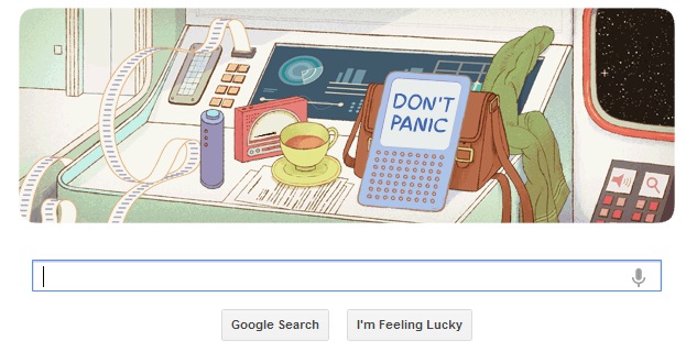 Google Douglas Adams Doodle