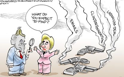 Political cartoon U.S. Hillary Clinton Uranium Emails GOP