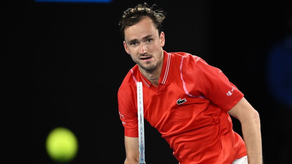 Daniil Medvedev in action during the Australian Open 2023 grand slam tennis tournament at Melbourne Park