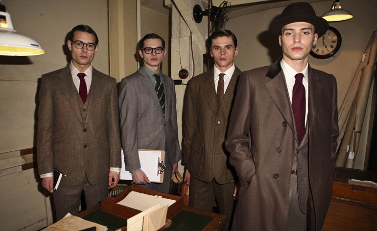 Savile Row&#039;s group initiative for A/W 2014, held within the Cabinet War Rooms