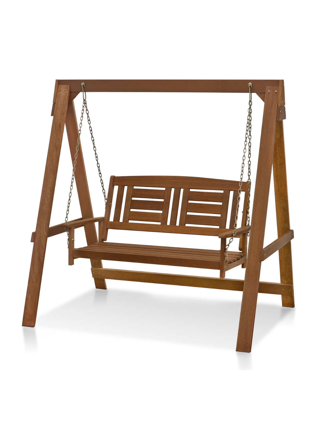 an outdoor porch swing