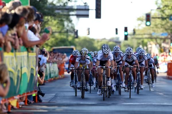 All the teams were present at the front with one lap to go.