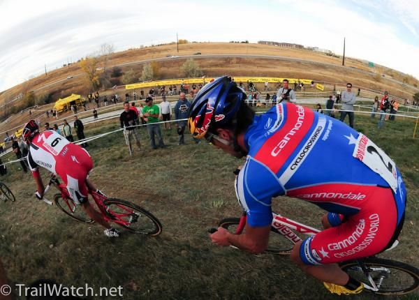 Todd Wells (Specialized) leading Tim Johnson on lap two.