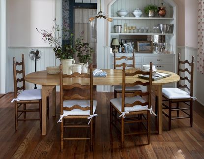 dining table with wood chairs