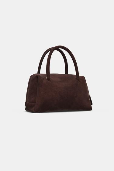 Split Leather Bowling Bag