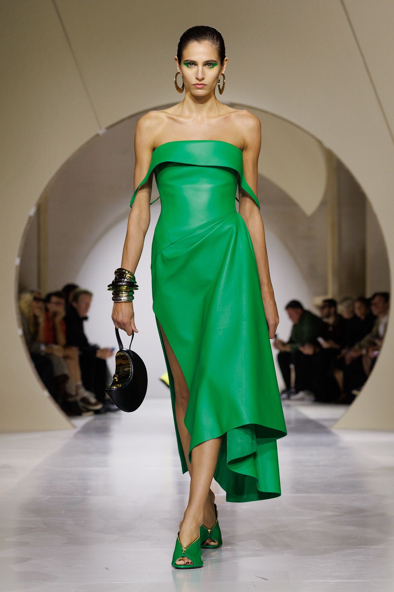 a model walks the givenchy runway.