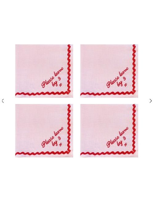 Lily Loves Please Leave By Nine Pink Napkins