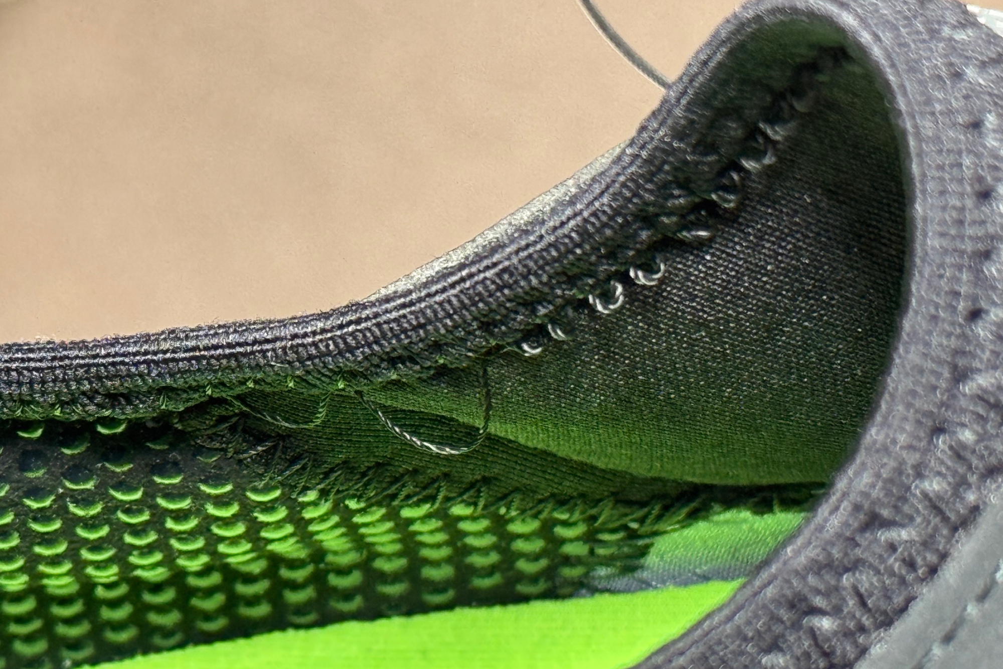 Loose sock liner sewing on the inside of the Q36.5 Unique Pro shoes