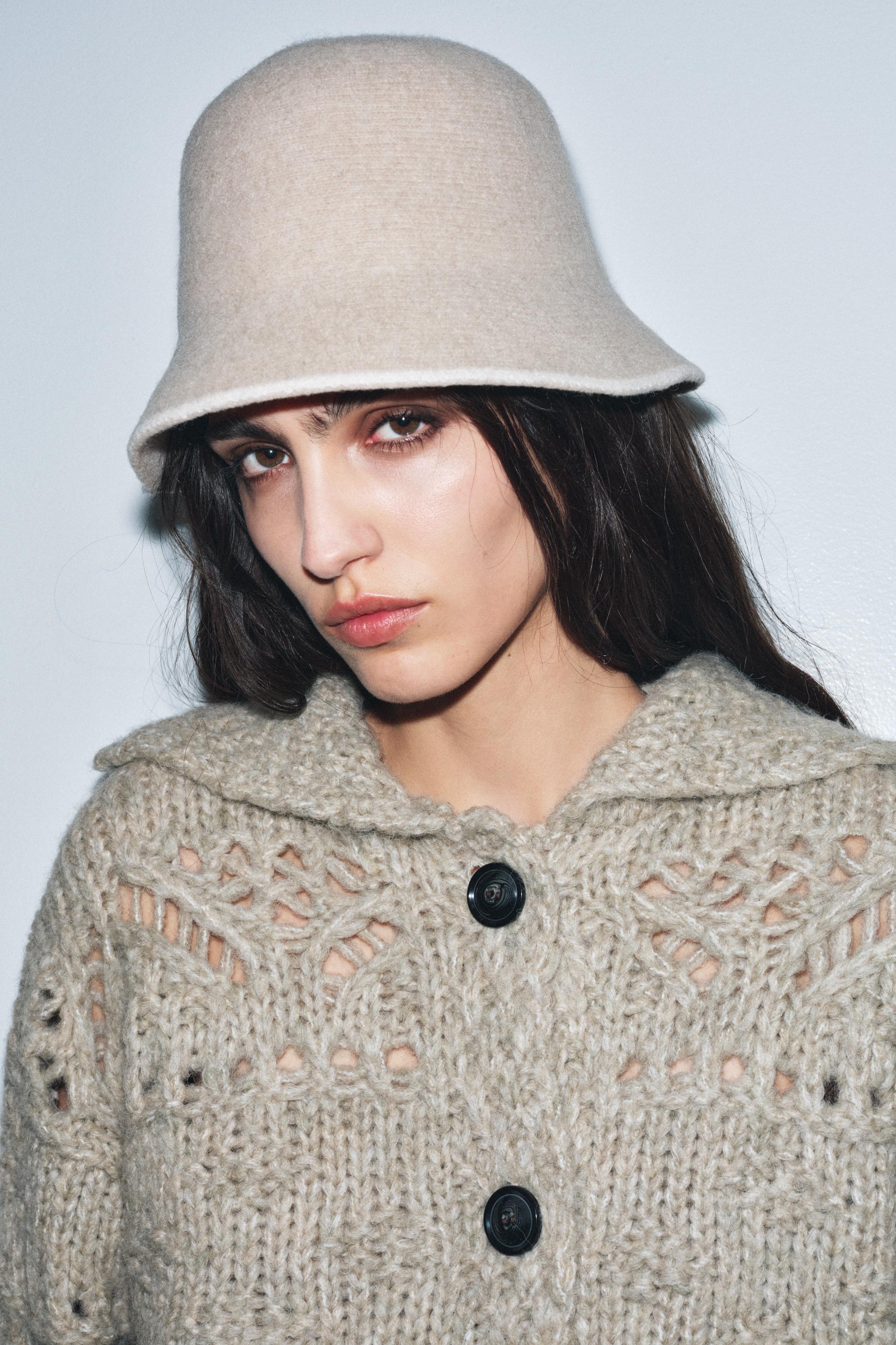 Contrast Wool Blend Hat
